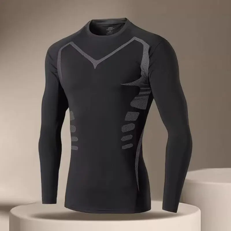T-shirt Sport Compression Homme | Running, Fitness & Gym, Polyester Séchage Rapide – CLEVI Paris