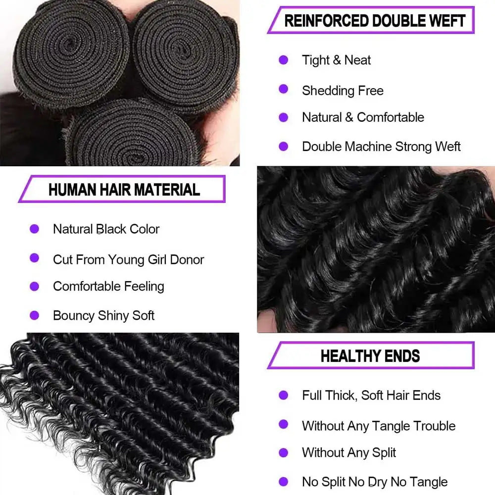 Bundles Body Wave noirs, cheveux humains – CLEVI Paris