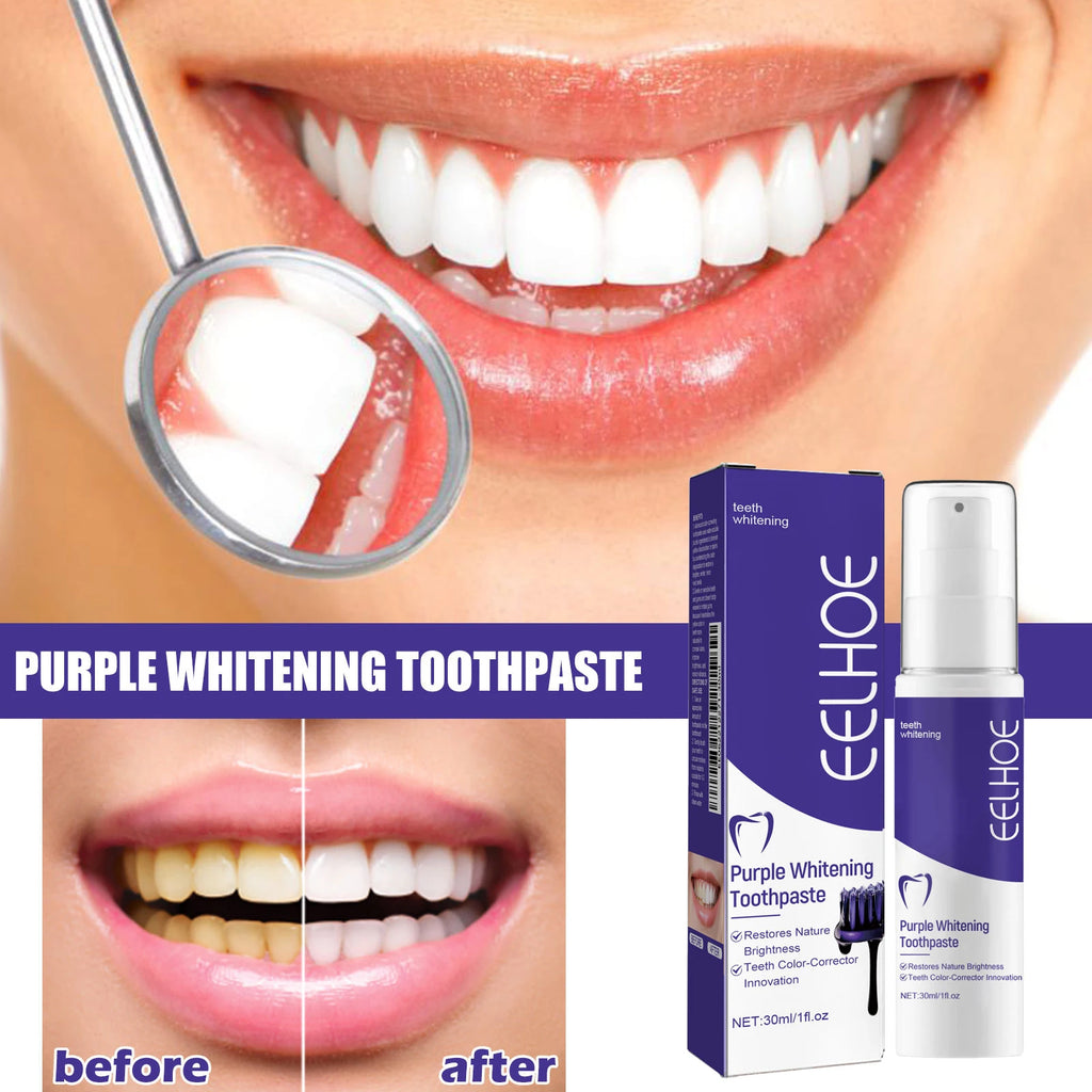 Dentifrice Blanchissant V34 | Correcteur de Couleur Violet & Haleine Fraîche