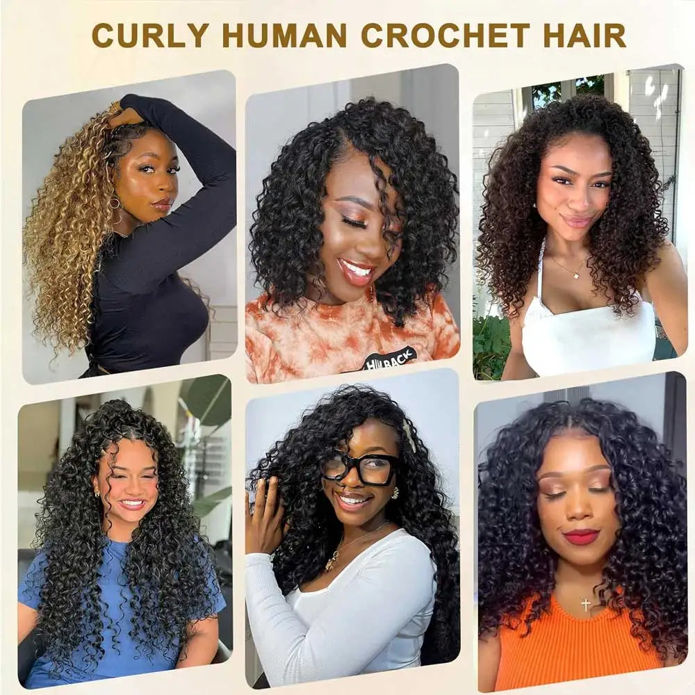 Extensions Crochet Water Wave Cheveux Humains Brésiliens Remy Hair Boho Braids Miracle Knots 10-24 Pouces – CLEVI Paris