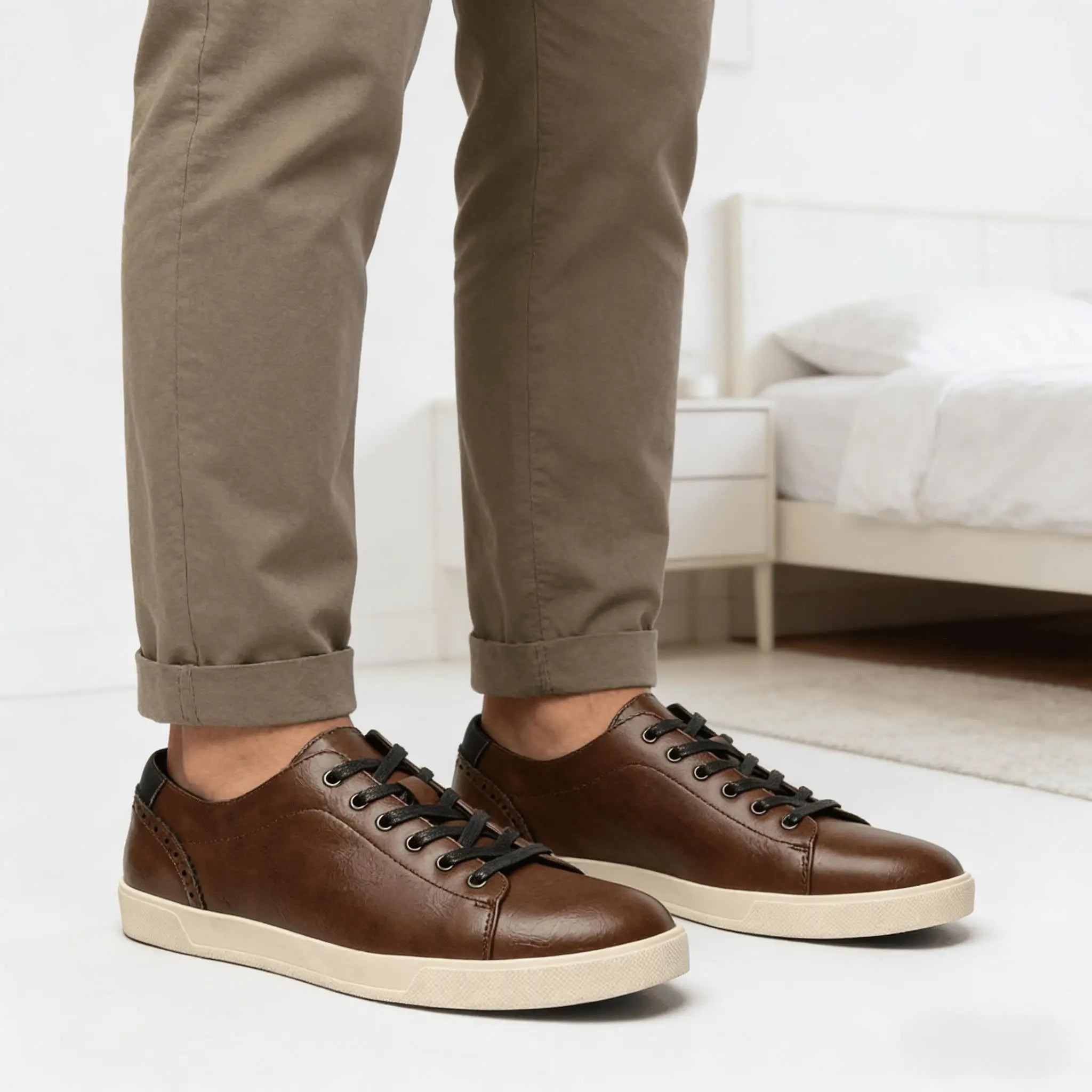 Sneakers Homme Légères Respirantes Casual Lacets Multicolores – CLEVI Paris