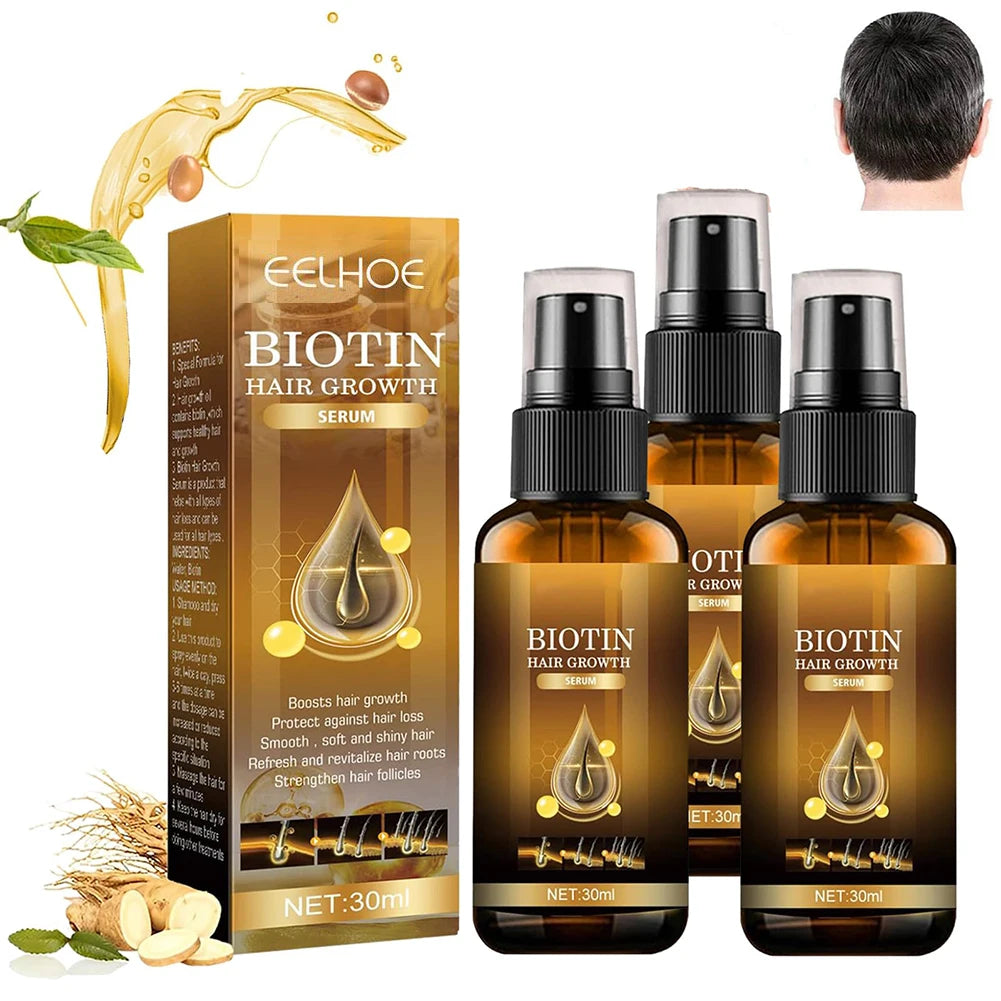 Spray Anti-Chute Capillaire à la Biotine – Soin Cuir Chevelu, Repousse & Épaississement 30ml