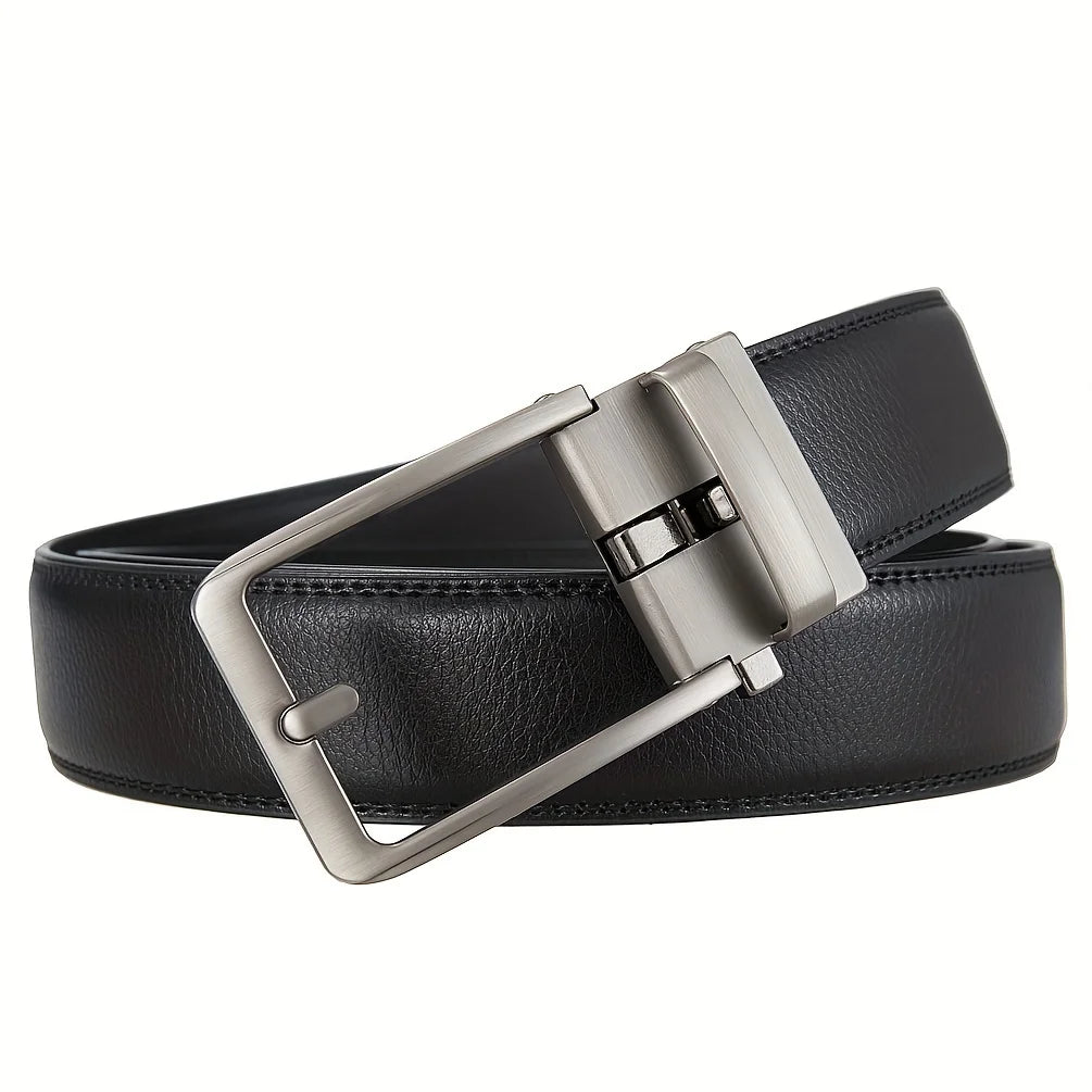 Ceinture Homme Boucle Automatique | PU & Métal, Largeur 3,5 cm, Grande Taille – CLEVI Paris
