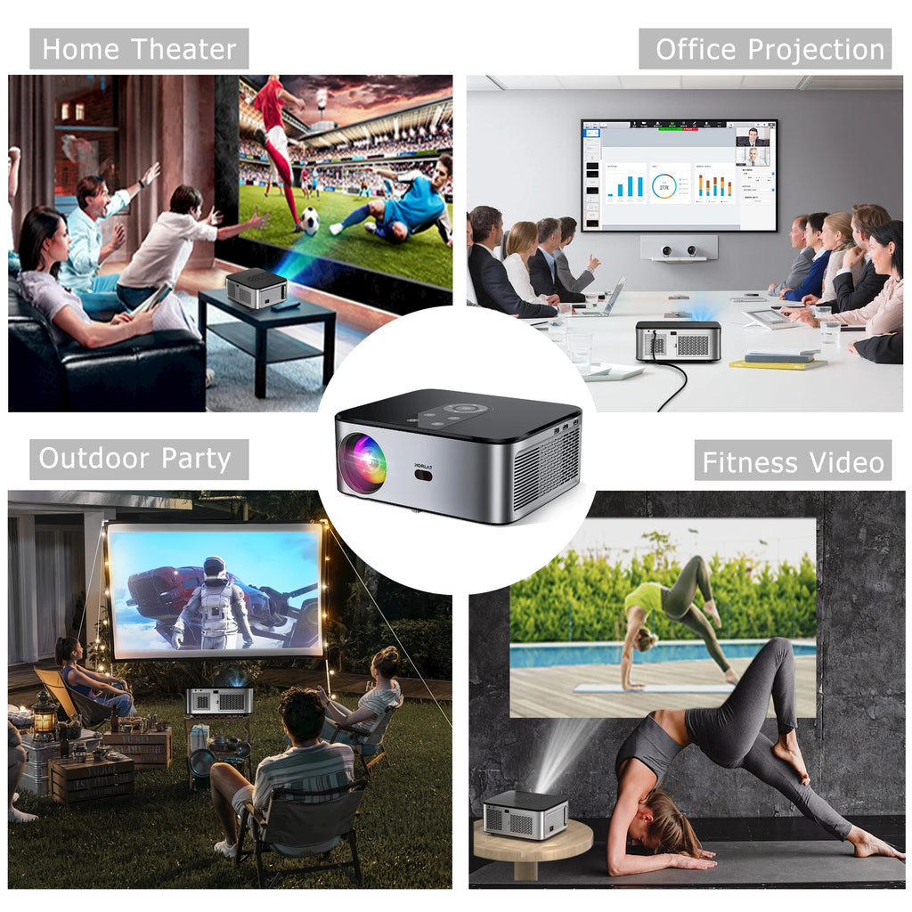 HORLAT T03Max Projecteur Android 1080P 4K 8K 2000 ANSI Autofocus WiFi 5G BT 5.2 HDR10 – CLEVI Paris