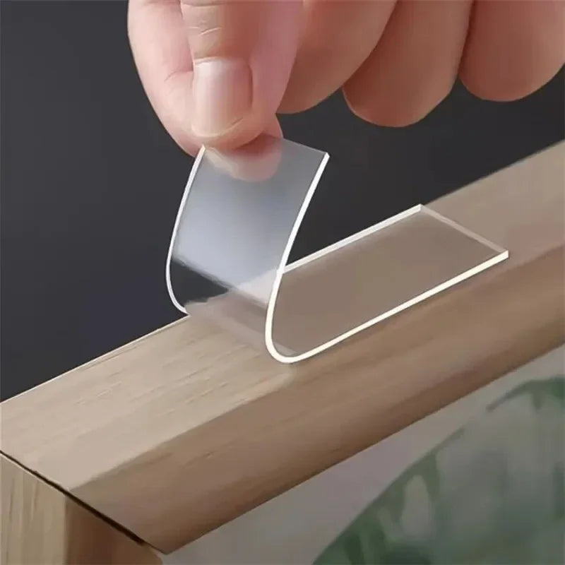 Pastilles Adhésives Double Face Nano | PVC Réutilisables, Lavables, Transparentes – CLEVI Paris