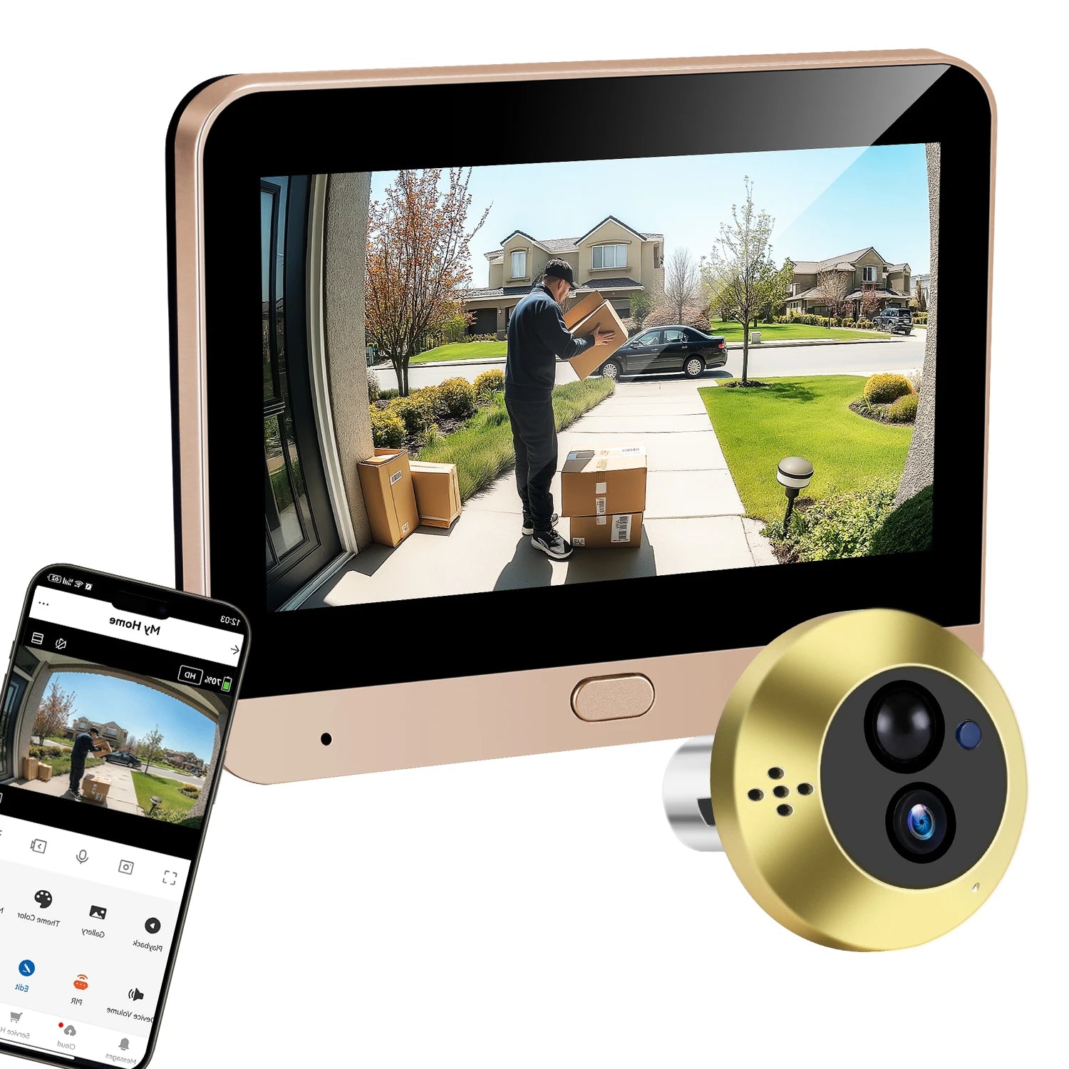 Judas Numérique Connecté TNTX 3MP WiFi Tuya Batterie 5000 mAh Intercom – CLEVI Paris