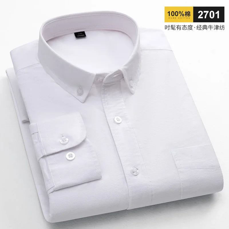 Chemise Oxford Homme Casual Manches Longues – CLEVI Paris