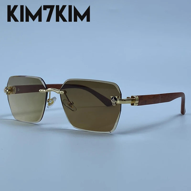Lunettes de Soleil Photochromiques Sans Monture Carrées Homme – Verres Changeants UV400 Style Vintage – CLEVI Paris