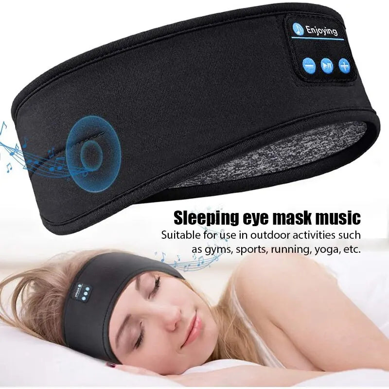 Casque Bluetooth 5.0 Bandeau Élastique | Réduction de Bruit, Sport & Sommeil, 2 Coloris – CLEVI Paris