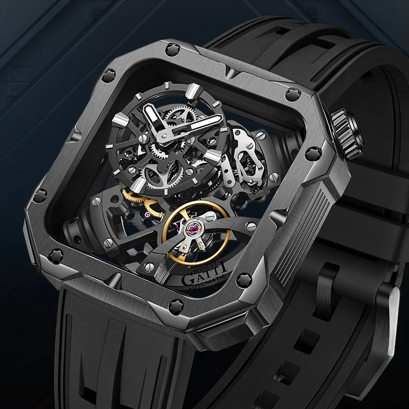 BONEST GATTI BG4001 – Montre Squelette Automatique Homme | Acier 316L & Verre Saphir