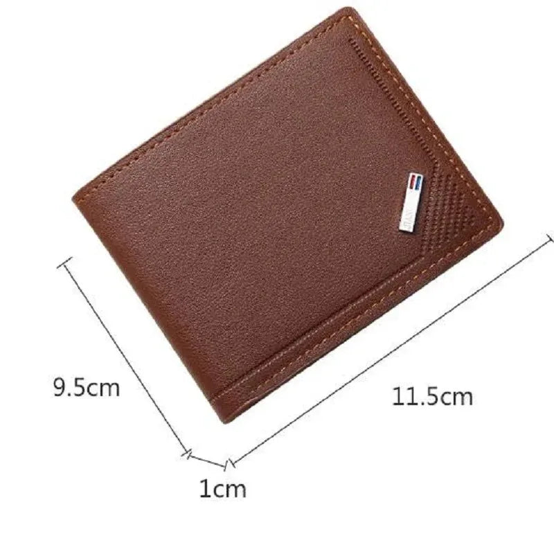 Portefeuille Homme Fin Cuir PU | Format Court, Minimaliste, Porte-Cartes & Billets, 3 Coloris – CLEVI Paris