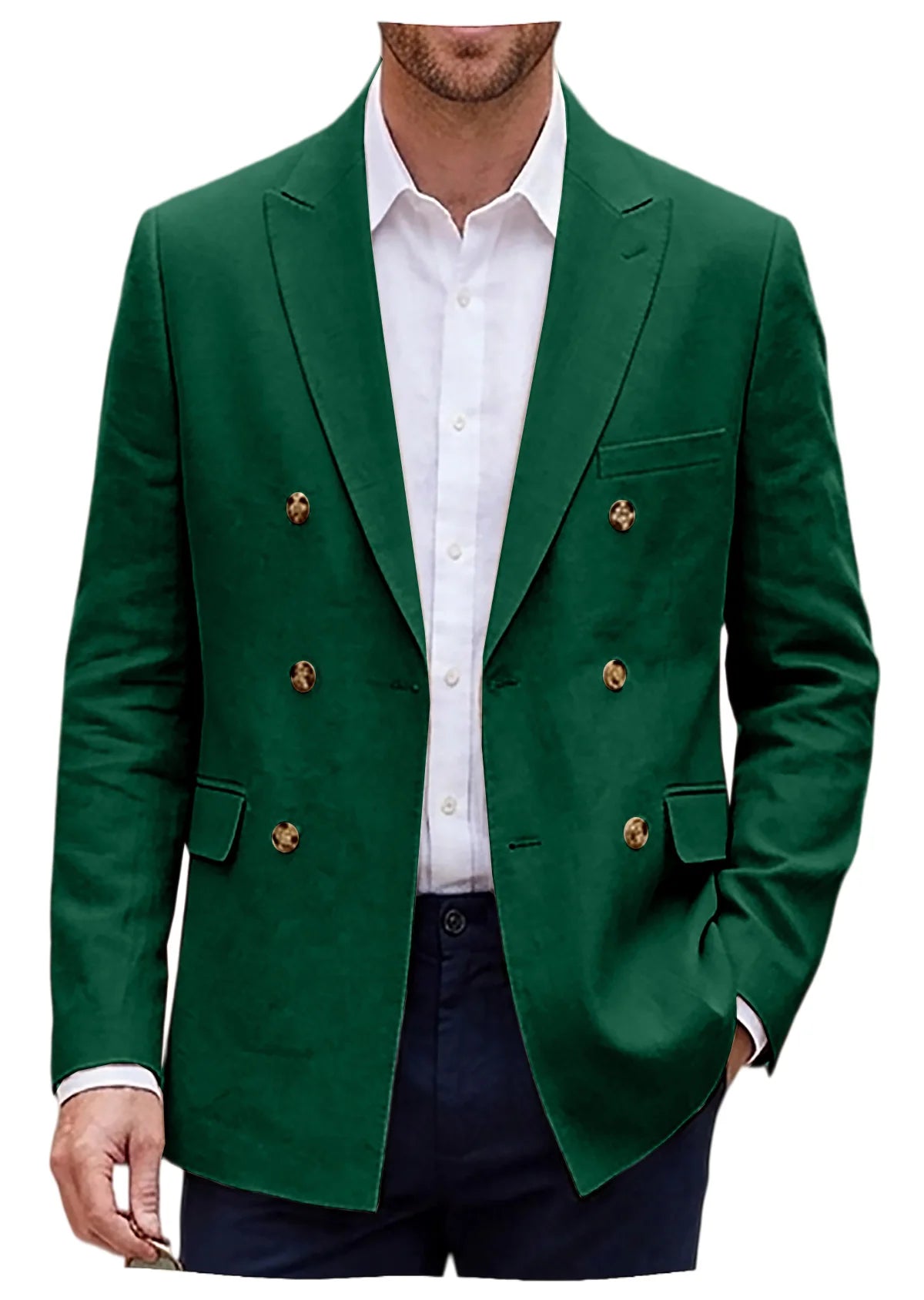 Blazer homme double boutonnage à revers – CLEVI Paris