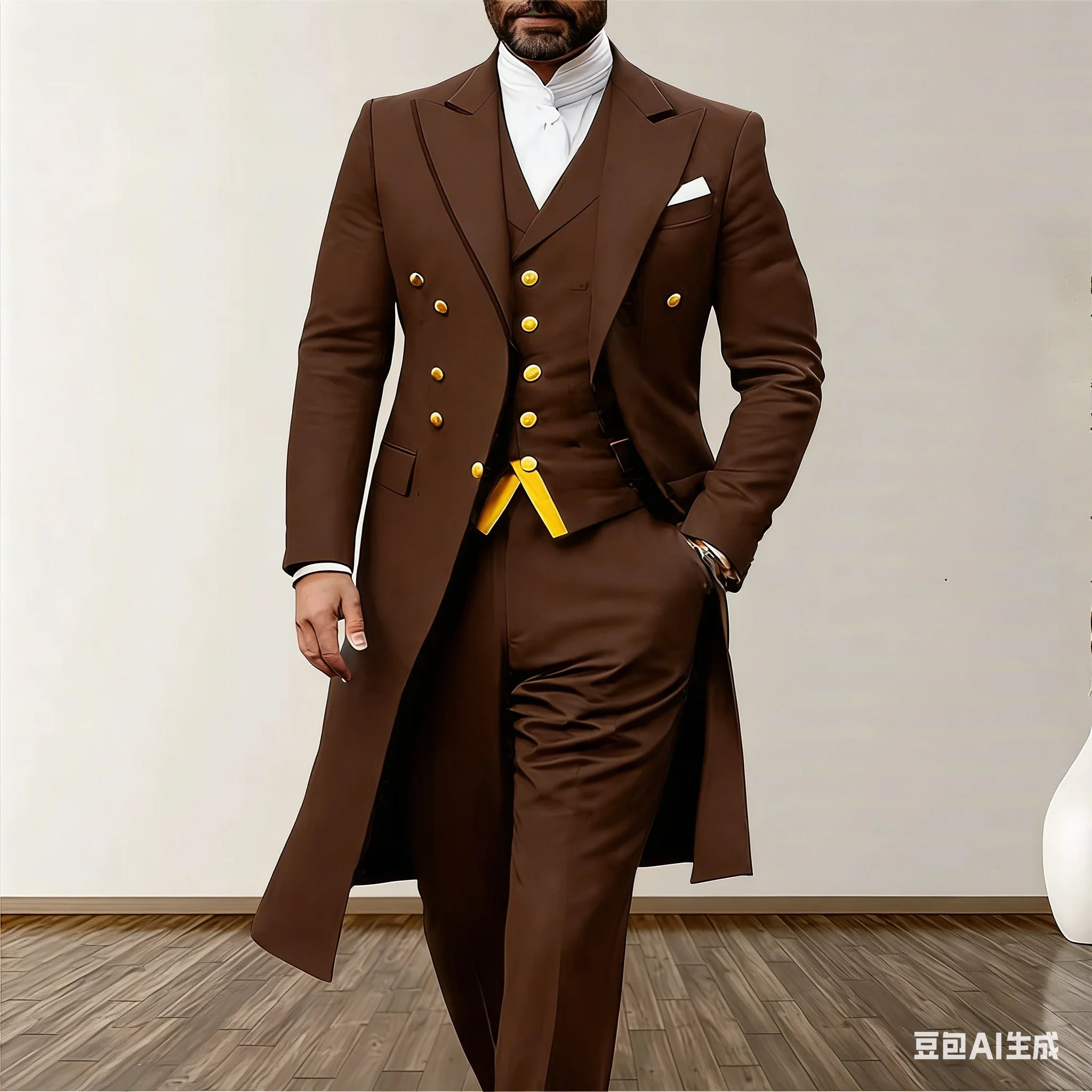 Costume 3 Pièces Homme – Smoking Satin Blazer + Gilet + Pantalon | Mariage & Soirée | XS-5XL