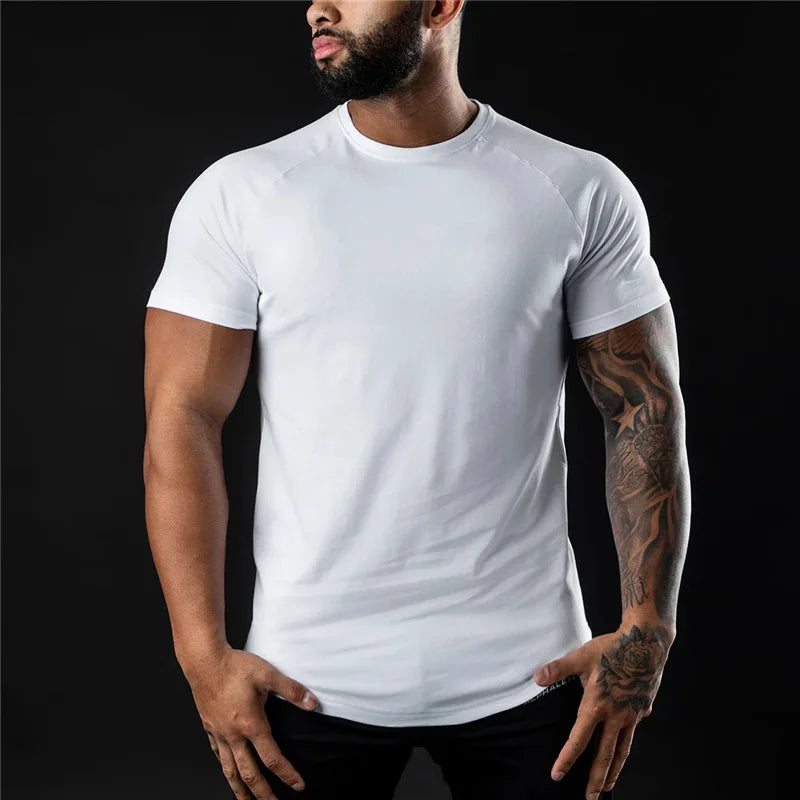 T-Shirt Sport Homme YOUONGWEAR – Coton Stretch, Muscle Fit, Séchage Rapide, Grande Taille