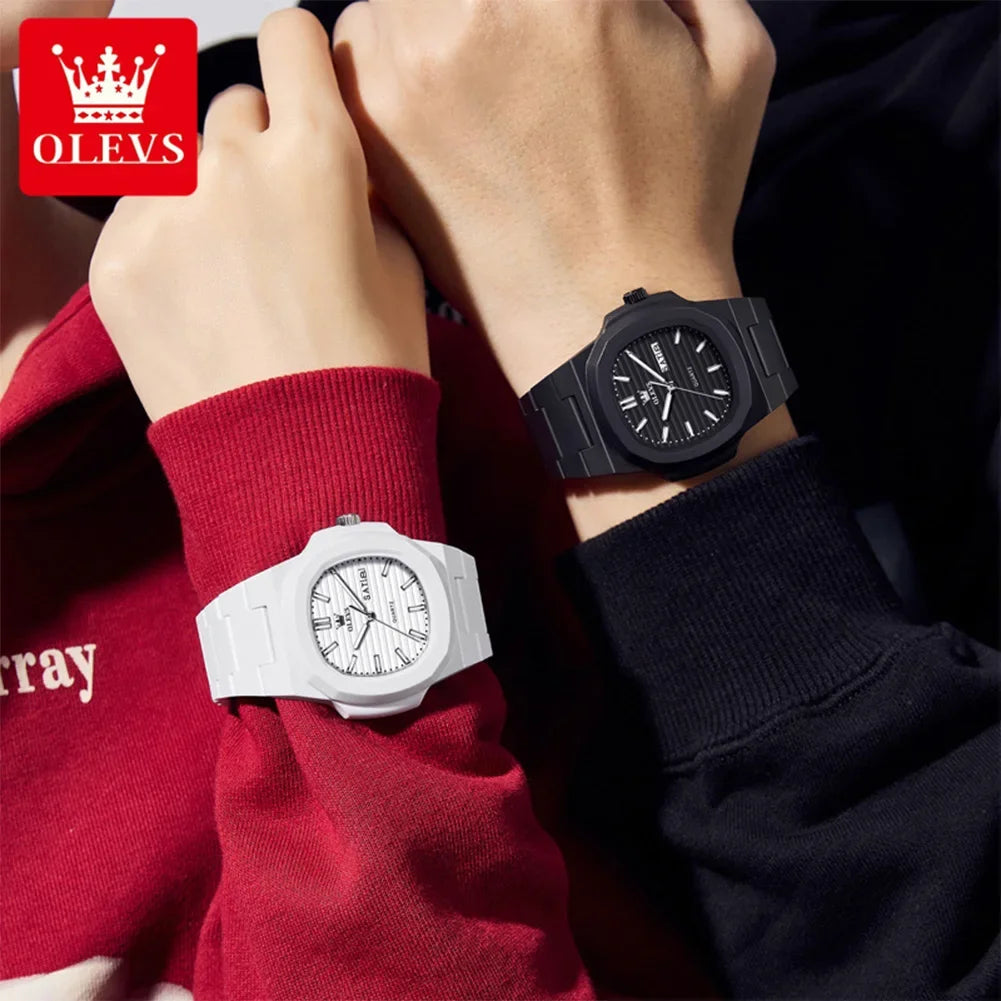 Montre Unisexe OLEVS Quartz Résine Lumineuse Calendrier – CLEVI Paris