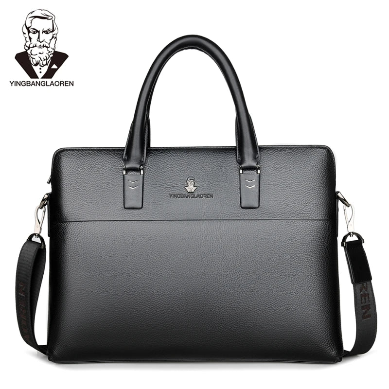 Sacoche Unisexe Cuir Véritable Business Luxe 38x4,5x29cm – CLEVI Paris