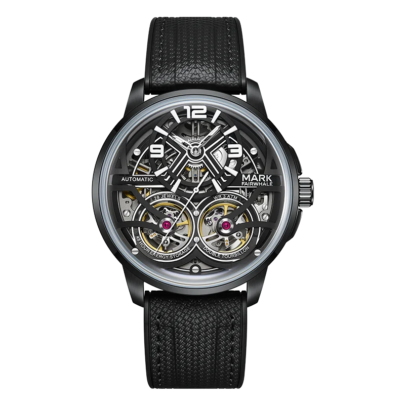Montre Mécanique Homme Mark Fairwhale FW-6025 – Tourbillon Automatique & Bracelet Fluoro-Caoutchouc