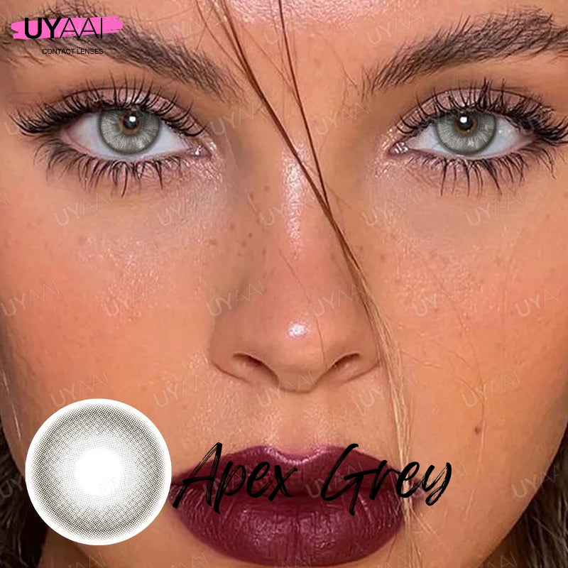Lentilles de Contact Colorées UYAAI – 15 Teintes, Port Annuel, Confort Hydrogel
