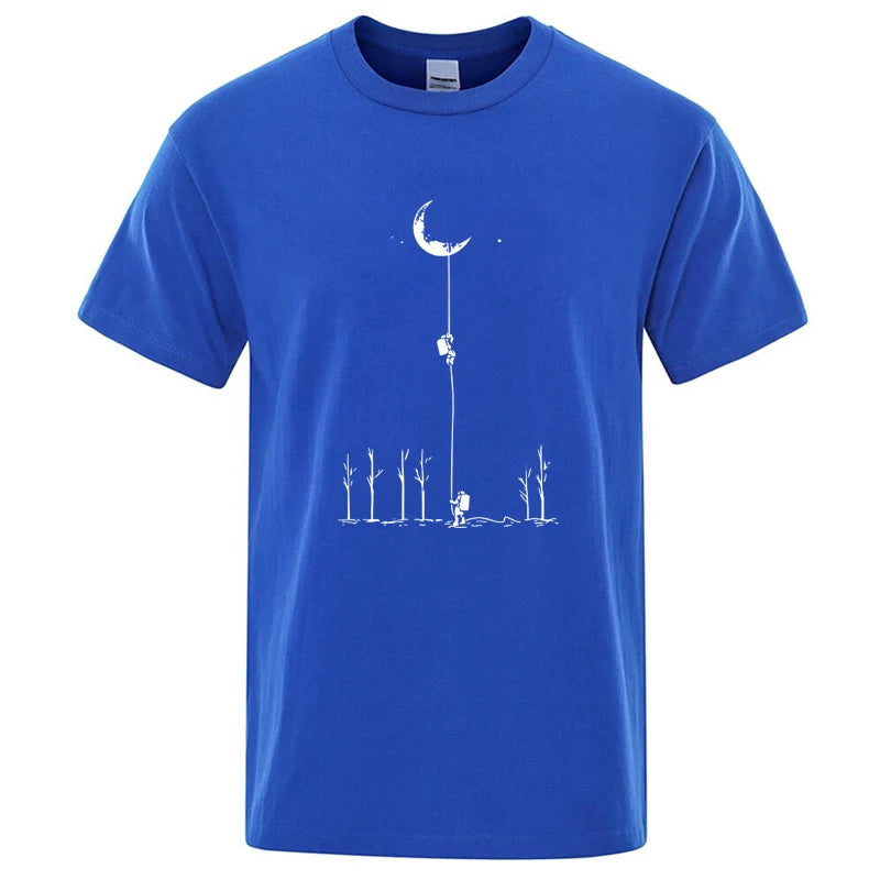 T-Shirt Homme Imprimé Astronaute Hip-Hop Coupe Loose Col Rond 11 Coloris – CLEVI Paris