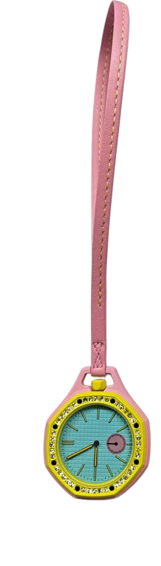 Montre de Poche Octogonale Quartz Lanière Microfibre Collier 3 Coloris Casual – CLEVI Paris
