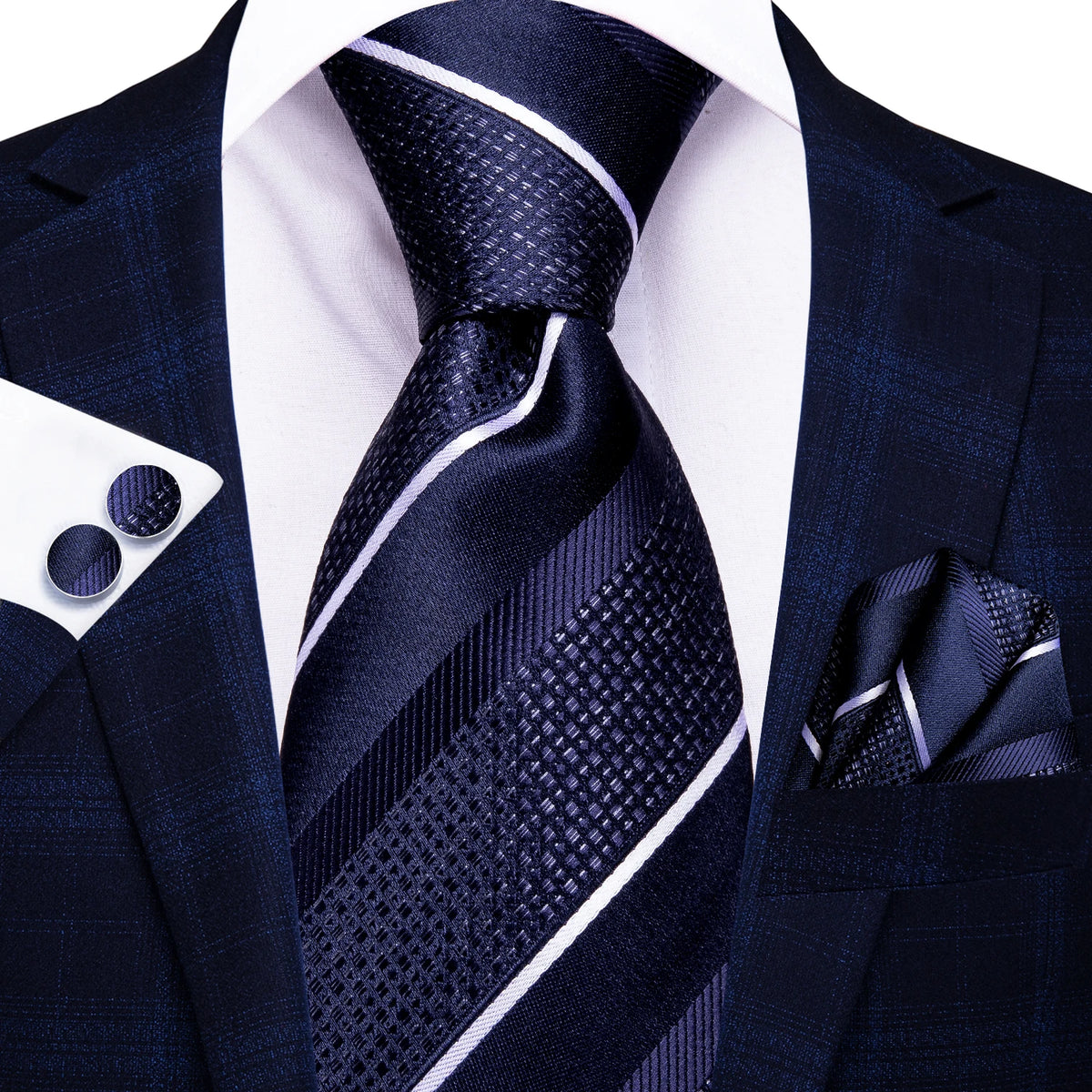 Ensemble cravate homme rayée – CLEVI Paris