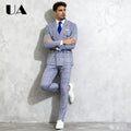 Costume Gris à Carreaux Homme 2 Pièces – CLEVI