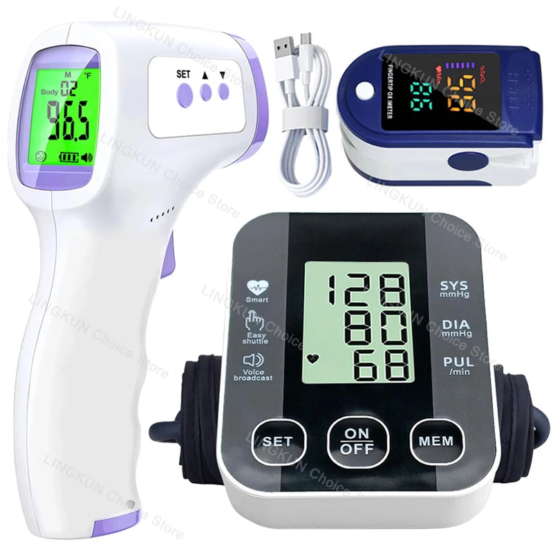Tensiomètre Bras Automatique & Oxymètre Certifié CE Mémoire – CLEVI Paris