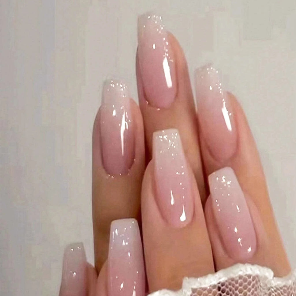 Faux Ongles Press-On Style French | Lot de 24, Forme Carrée – CLEVI Paris