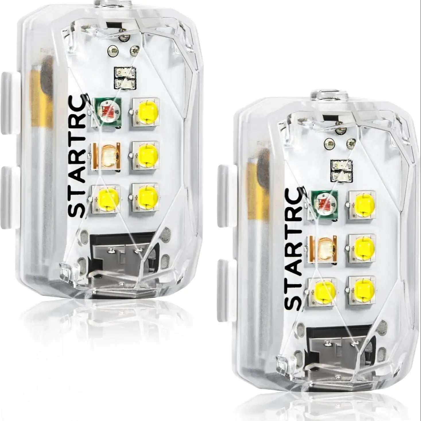 Feux Stroboscopiques Anti-Collision STARTRC – 120 Lm, 360°, 5h Autonomie, Compatibles DJI & Tous Drones RC – CLEVI Paris