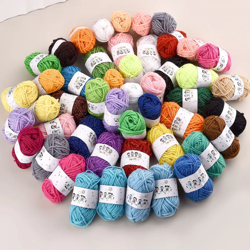 Set Fils Acryliques 12 Couleurs | Tricot, Crochet & Couture DIY, Pelotes 7g – CLEVI Paris