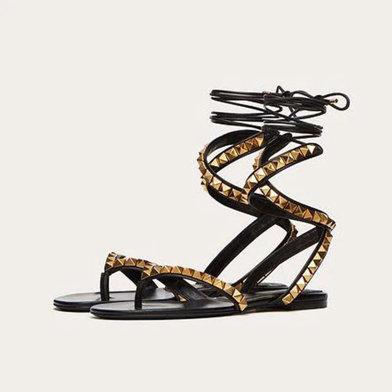 Sandales Gladiateur Style Romain Lacets Croisés Femme Grandes Tailles – CLEVI Paris