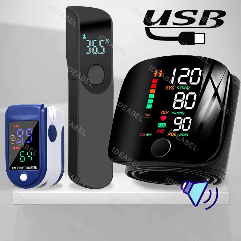 Tensiomètre Poignet LCD Rechargeable Vocal Auto 18 Designs – CLEVI Paris