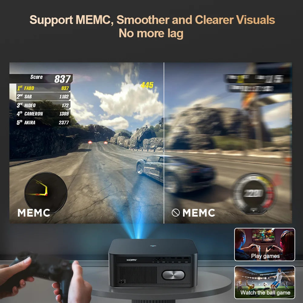 ThundeaL TD98 Pro Projecteur Android 11 1080P 4K 3000 ANSI MEMC Autofocus WiFi 6 BT 5.4 HDR10+ Son 30W Optique Fermée – CLEVI Paris