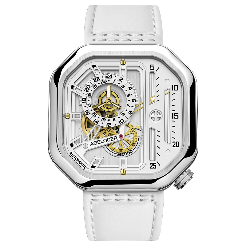 Montre Homme Automatique Squelette Racing Agelocer – CLEVI Paris