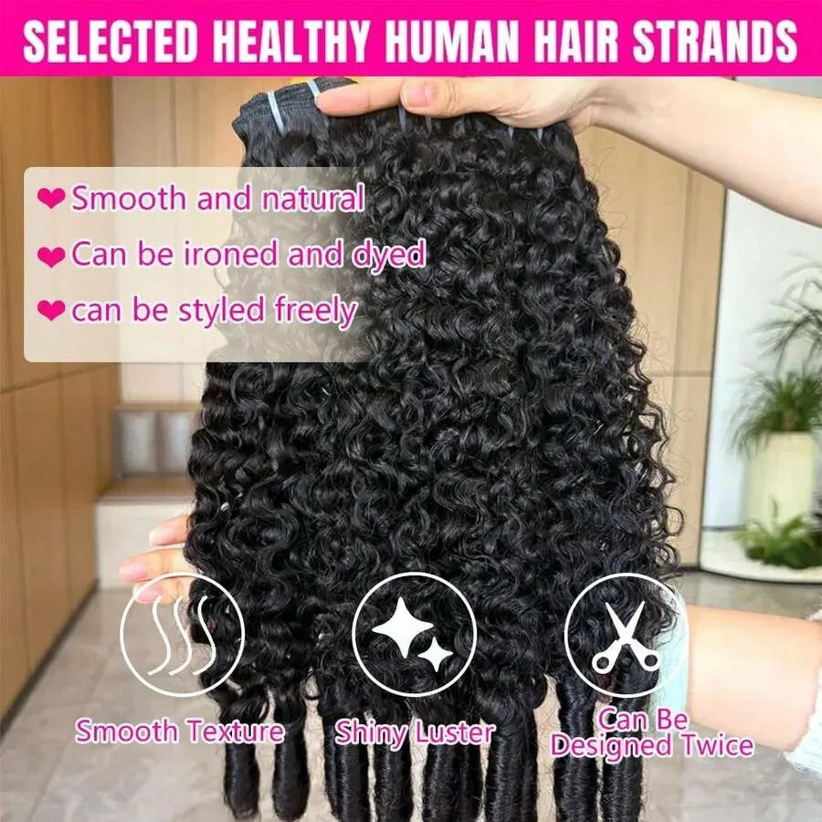 Bundles Bouclés Burmese Curly Cheveux Humains Indiens Remy Hair Boucles Spirales 6-42 Pouces – CLEVI Paris