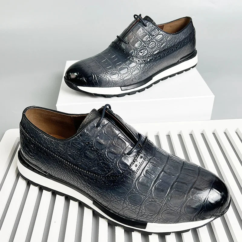 Sneakers en cuir à lacets pour homme – CLEVI Paris