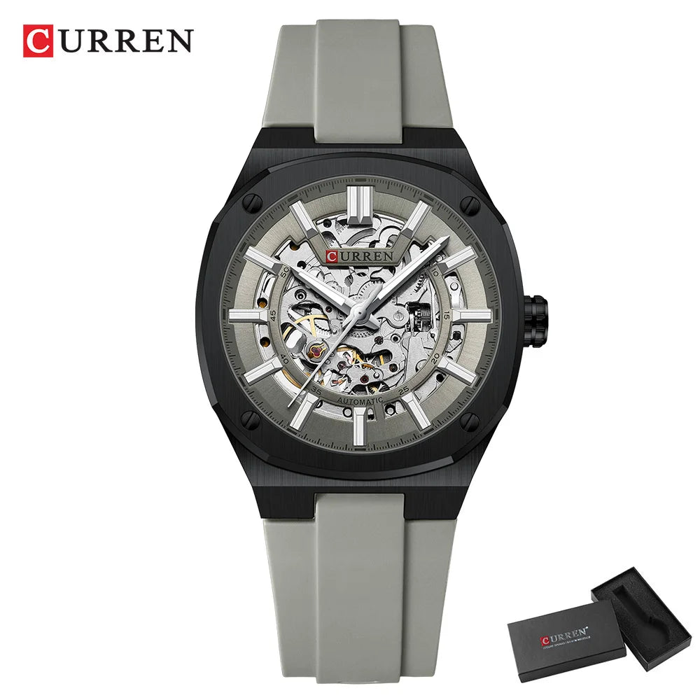Montre Mécanique Automatique Homme CURREN 8485 – Verre Saphir, Acier Inoxydable