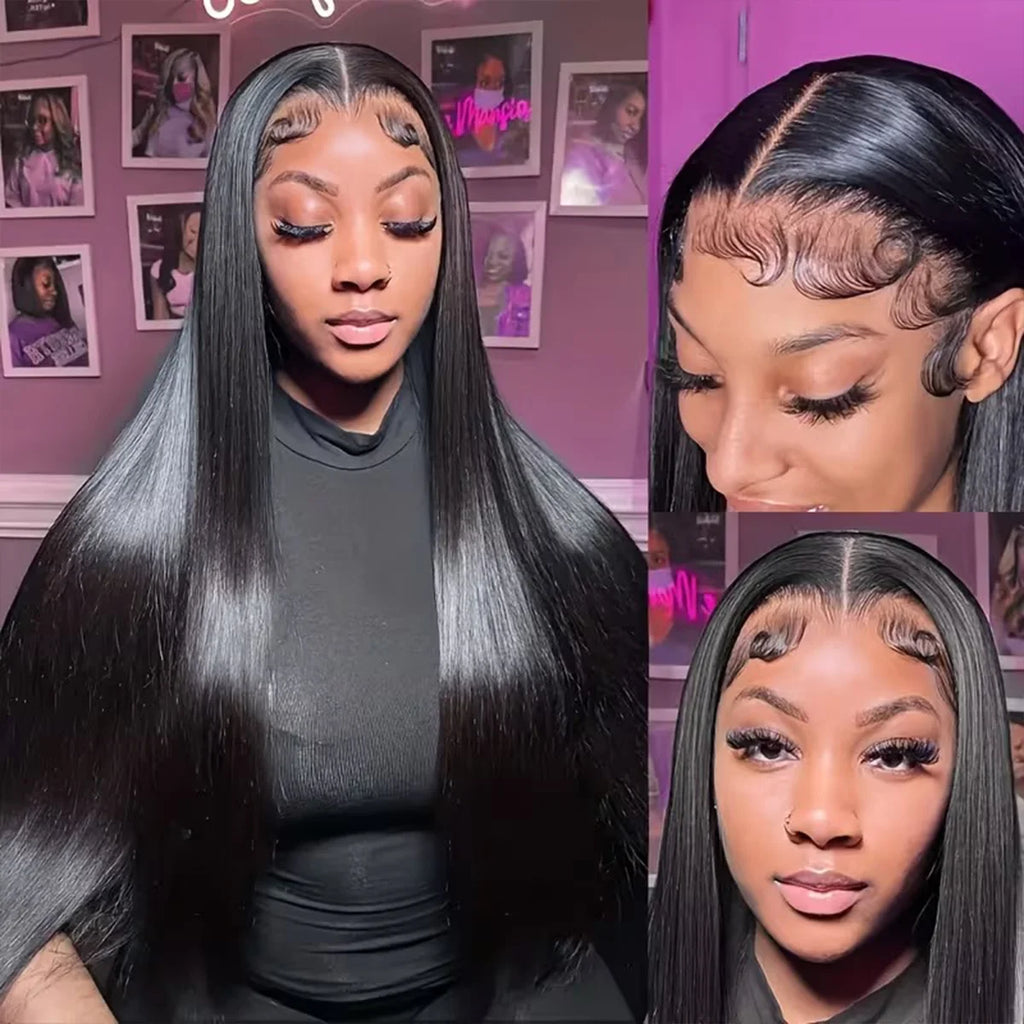 Perruque Straight HD Lace 13x4 13x6 Glueless 100% Cheveux Humains 16-42 Pouces – CLEVI Paris
