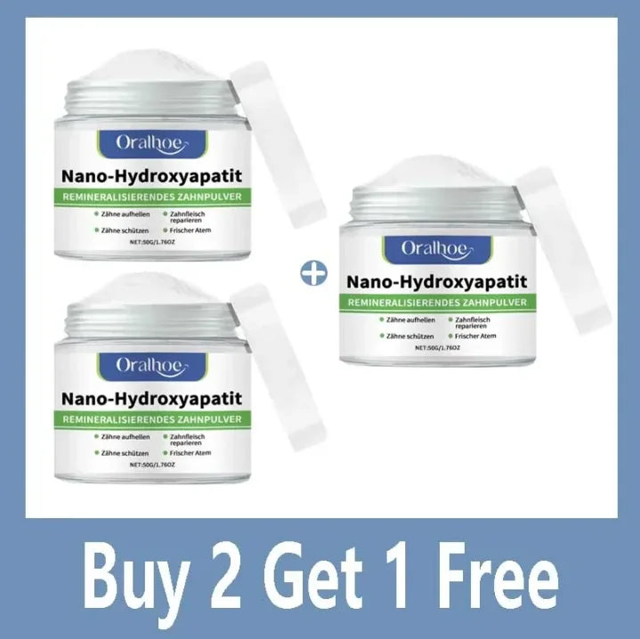 Poudre Dentifrice Blanchissante à l'Hydroxyapatite 10% | Menthe Fraîche & Réparation Émail