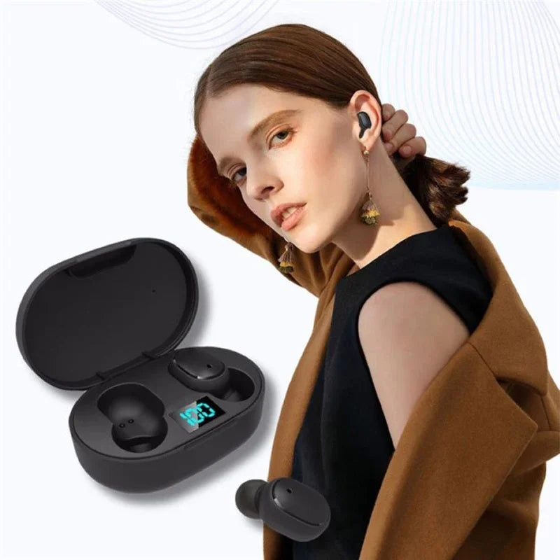 Écouteurs TWS E6S LED Digital Bluetooth 5.1 ANC HiFi – CLEVI Paris