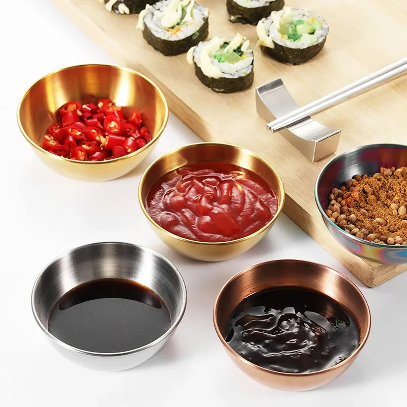 Coupelles à Sauce en Inox — Or & Argent, Lot de 2 ou 4, Apéritif & Condiments | CLEVI Paris