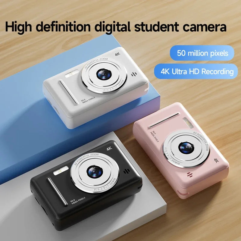 Appareil Photo Numérique 4K Rétro CCD – 50 MP, Double Flash & Autofocus – CLEVI Paris