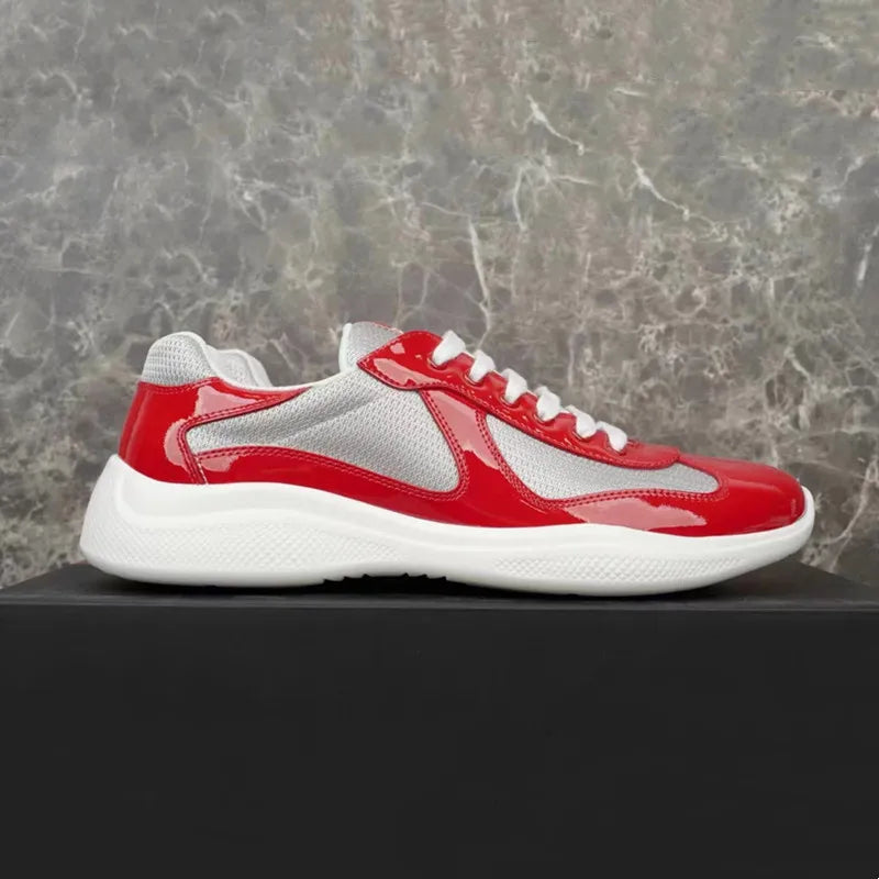 Sneakers Basses en Cuir et Maille Mixte – CLEVI Paris