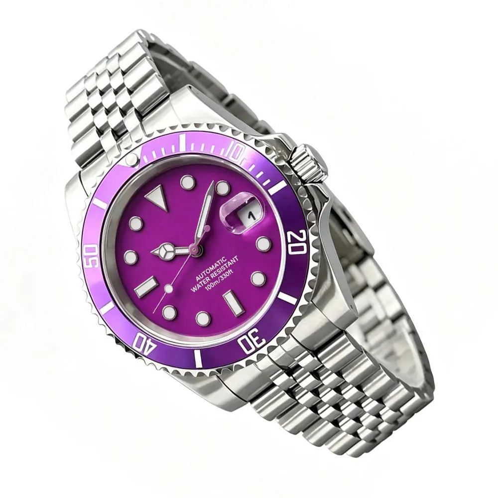Montre Automatique Homme NH35 Diver Saphir Lumineux Étanche 100m – CLEVI Paris