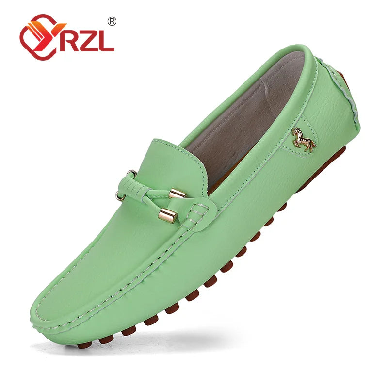 Mocassins Homme Cuir PU YRZL – Chaussures Plates Slip-On Respirantes Grande Taille 37-48 – CLEVI Paris