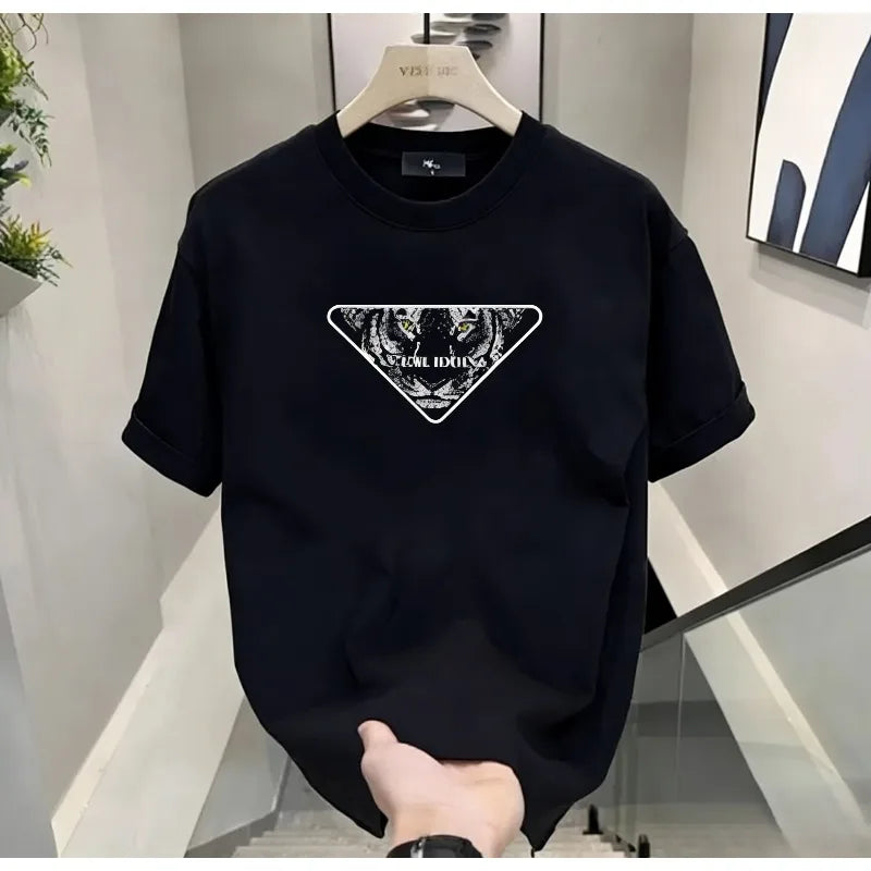 T-Shirt Homme 100% Coton Col Rond Manches Courtes Imprimé Sport Casual – CLEVI Paris