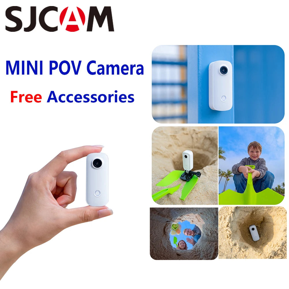 SJCAM C100 PRO – Mini Caméra POV 4K/30fps 32g Fixation Magnétique Étanche 30m WiFi 5GHz Capteur Sony 20MP – CLEVI Paris