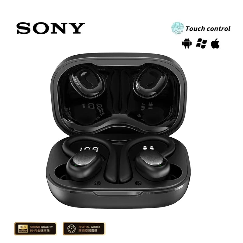 Écouteurs Bluetooth Sport Clip Auriculaire Micro & Affichage LED – CLEVI Paris
