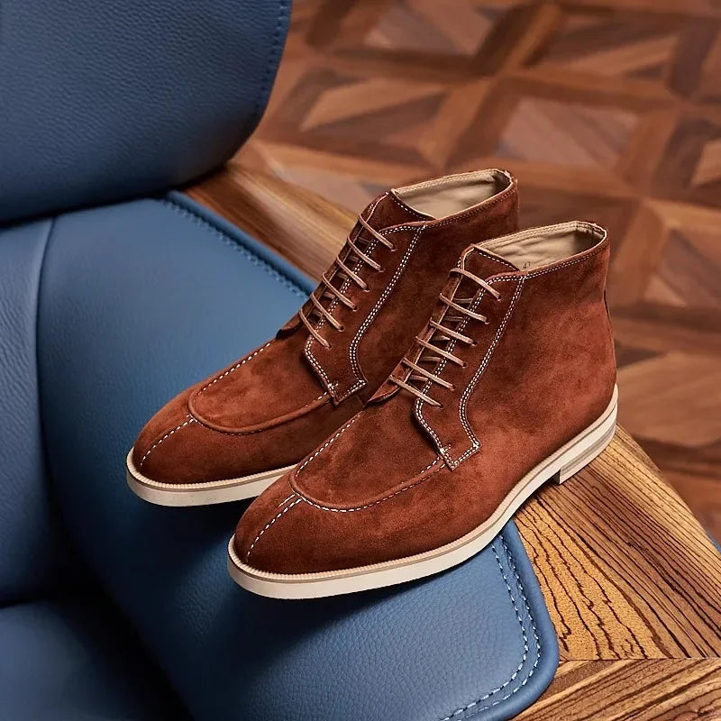 Boots Vintage Cuir Homme – Chelsea Moto Semelle Épaisse