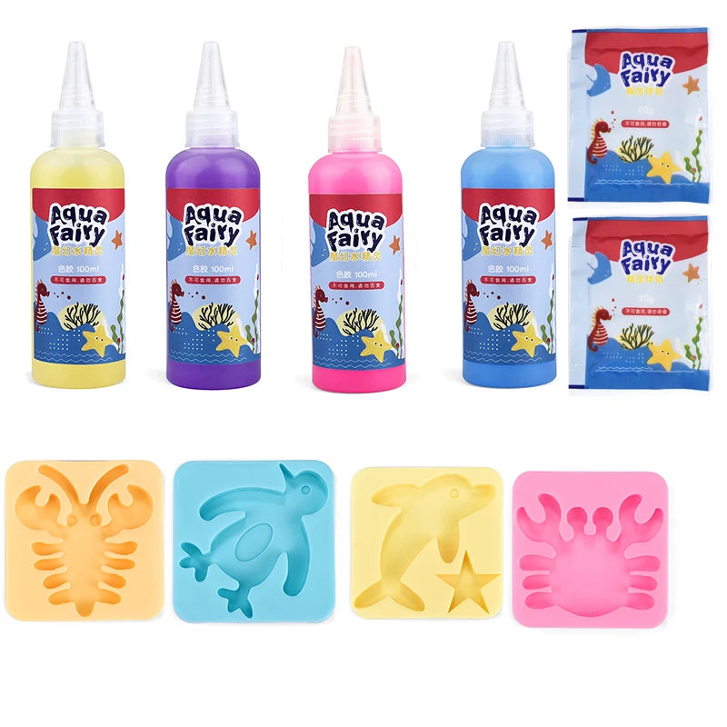 Kit Solution Magique Water Elves | DIY Créatif Enfants, Peinture & Stickers Aquatiques, 20 Assortiments – CLEVI Paris